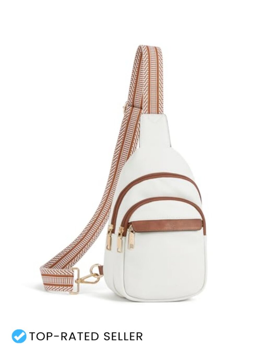 Vegan Leather Sling Bag Crossbody Fanny Pack Travel Chest Bag